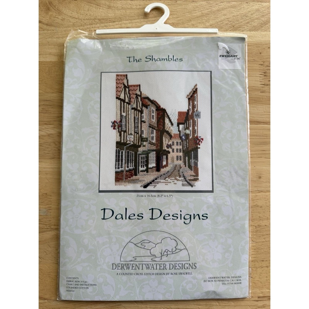 Derwentwater x Dales Designs THE SHAMBLES Cross Stitch Kit by Rose Swalwell